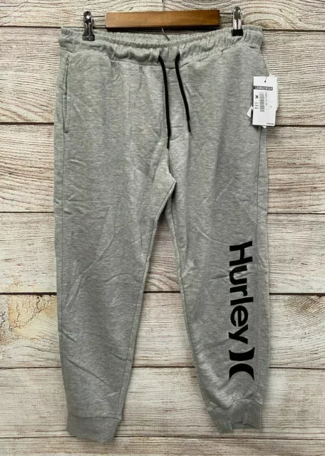 Hurley Lounge Pants Mens Size Large Grey Heather French Terry Knit Pants New