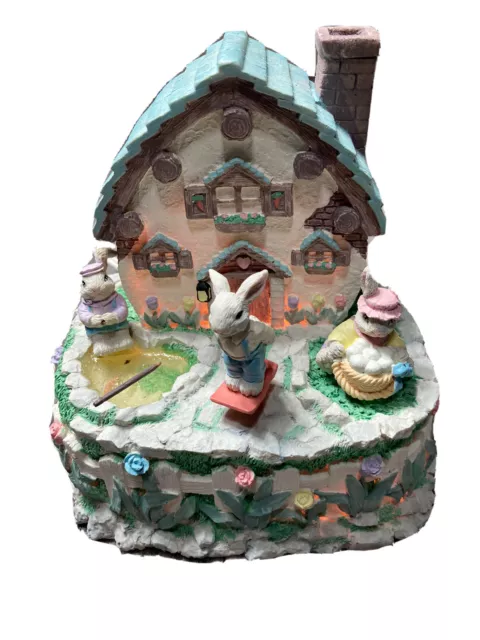 Bunnies House Lights Up Plays Music Easter Music Box Easter Parade Song