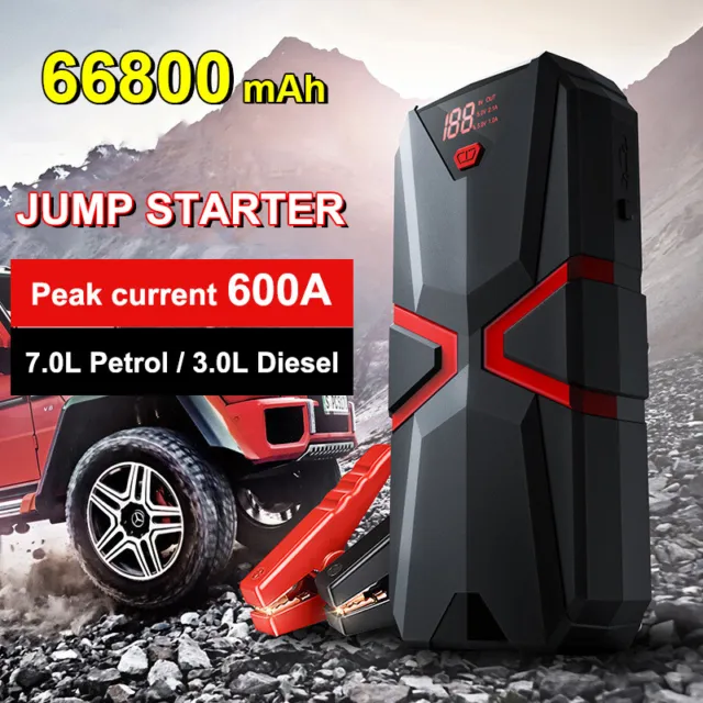 Portable Car Emergency Jump Starters 68800mAh Power Bank Booster Battery Charger