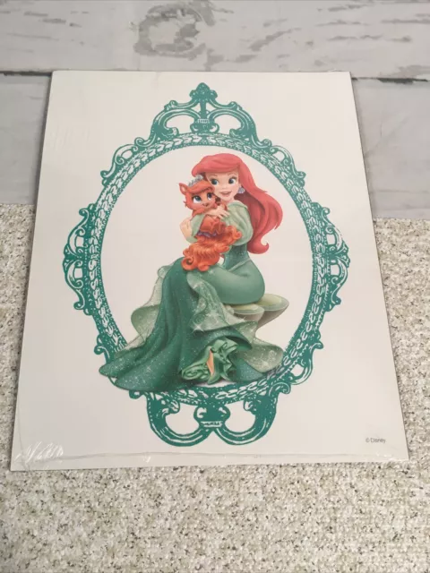 Ariel Little Mermaid Palace Pets Kitty Cat Lithograph Print Picture Glitter Aqua Ariel Little Mermaid Palace Pets Kitty Cat Lithograph Print Picture Glitter Aqua