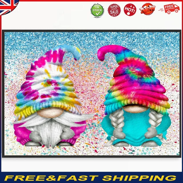 5D DIY Full Round Drill Diamond Painting Two Goblin Kit Home Decoration Art -