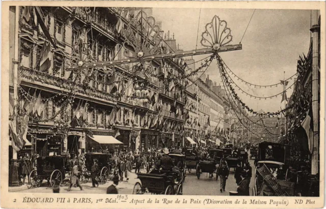 CPA 1903 Edward VII to PARIS Rue de la Paix BRITISH ROYALTY (1241817)