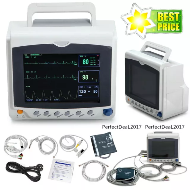 CMS6000C ICU-Patientenmonitor EKG NIBP SPO2 RESP TEMP PR Vital Signs Monitor