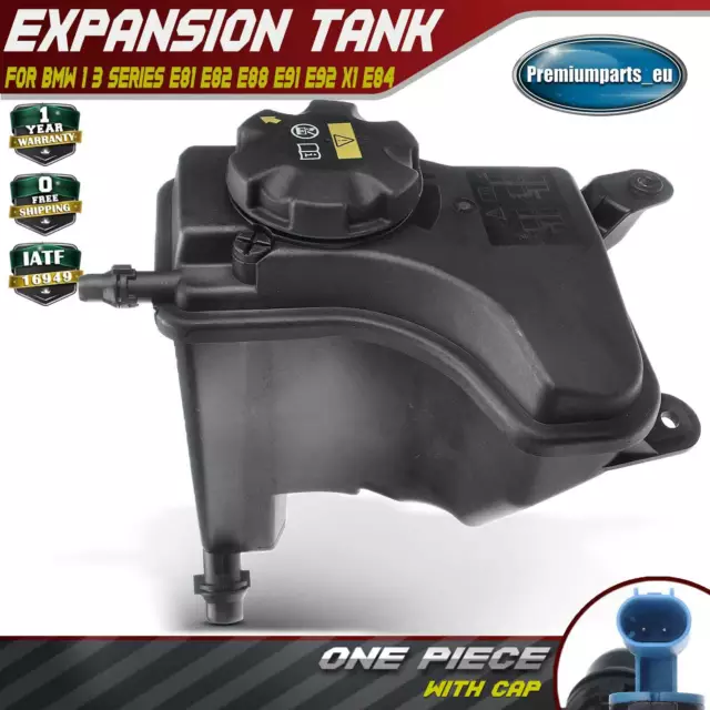Coolant Expansion Tank w/ Cap for BMW 1 3 Series E81 E82 E88 E91 E92 E93 X1 E84