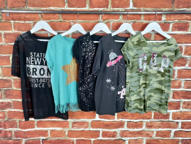 Girl Bundle Age 9-11 Years Gap Next Etc Graphic T-Shirts Short Sleeve Camo 146Cm