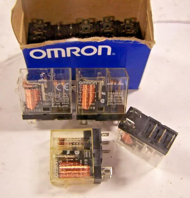 9) New Omron G2R-1-S Plug In Power Relay Dc Ice Cube Relay 24 Vdc 5 Blade Lot 9
