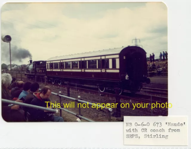Photo Railway - NBR 0-6-0 673 Maude & CR Coach at Rainhill Event 25/05/1980