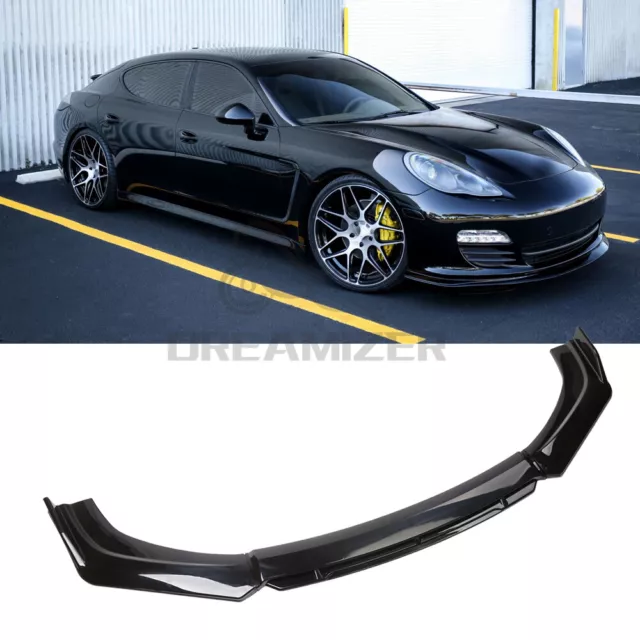 für Porsche Panamera 10-22 Schwarz Frontstoßstange Lippen Performance Splitter