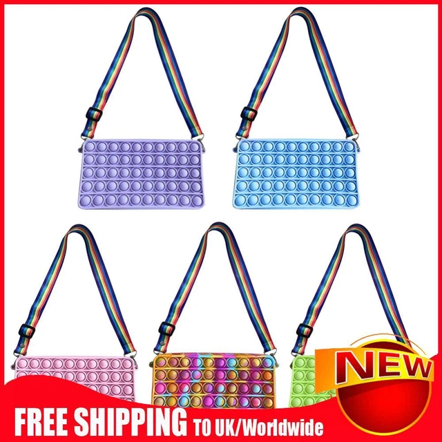 Cute Solid Color Bubble Shoulder Bag Small Purse Decompression Messenger Bags