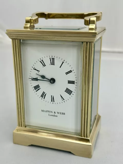 High Quality Mappin & Webb carriage clock In Very Good Condition