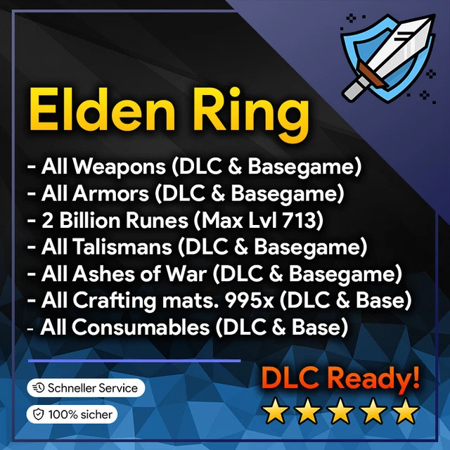 ELDEN RING [PC] Shadow of The Erdtree DLC TOUS articles Max LVL 713 2B ...