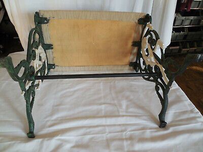 Art Deco cast iron vanity chair, bench, seat 6