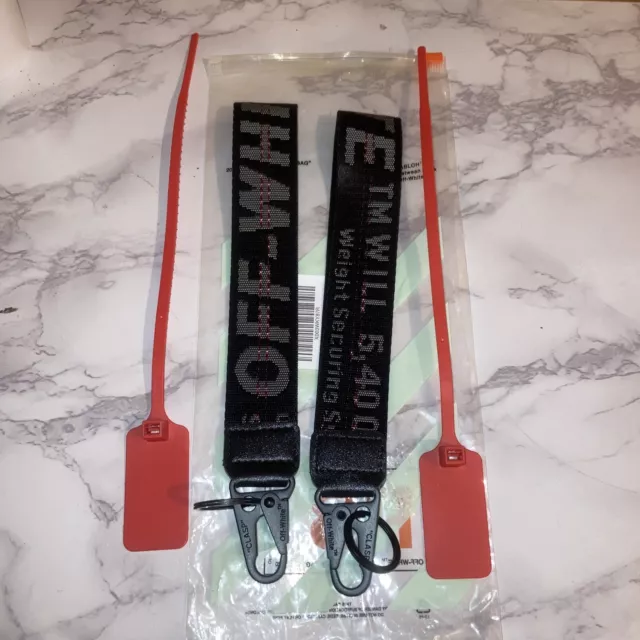 Off White Industrial Key Chain/ Lanyard With Zip Ties and Bag 2 Pack 3