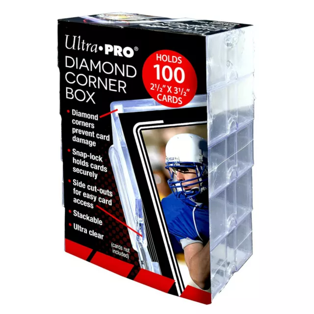 NEW Ultra Pro 10-Pack Diamond Corner 100 Count Card Box sports magic gaming ccg