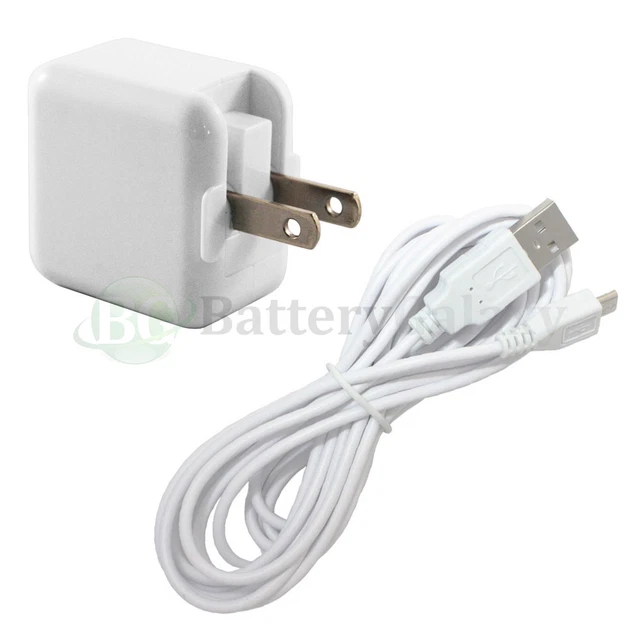 10FT USB Micro Cable+RAPID Wall AC Charger for Amazon Kindle Fire HD HDX 7.0 8.9