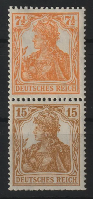 Deutsches Reich Zusammendrucke 1916/17. Michel S 7 aa *, Michel 300,-€, 2 Scans