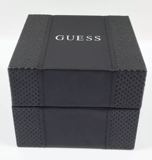 Guess Original Genuine Black / Gray Watch Box With Pillow And Booklet