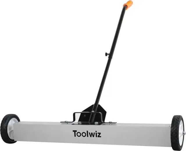 Toolwiz 36'' Heavy Duty Magnetic Sweeper with Wheels, 50 Lbs Capacity Rolling Ma