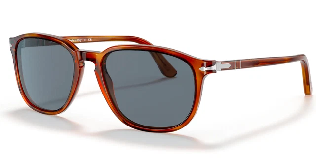 Occhiali da sole uomo donna Persol occhiale quadrati lenti blu azzurre PO 3019S