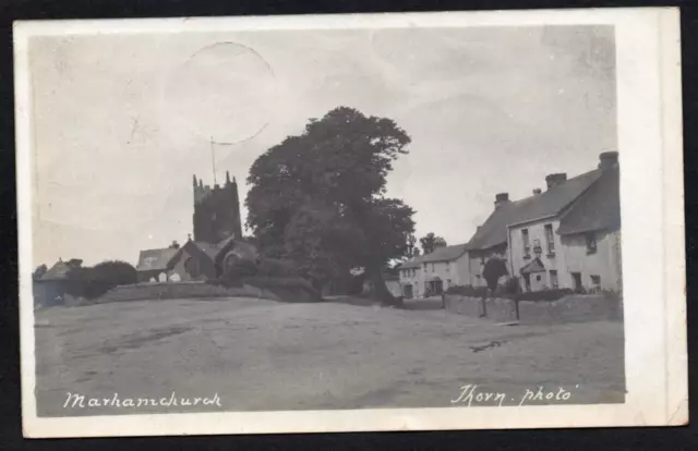 Postcard Marhamchurch nr Bude Cornwall village view posted 1905 RP by Thorn