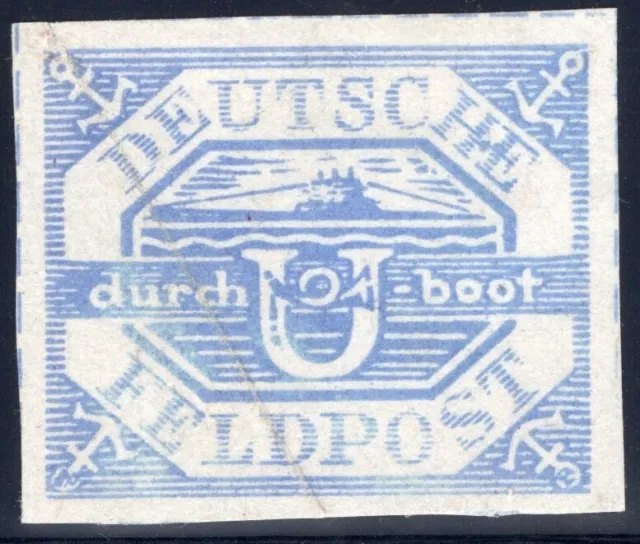 Dt. Feldpostmarke II. WK Mi. Nr. 13 b ungebraucht mit diagonalem Bug, mit Attest