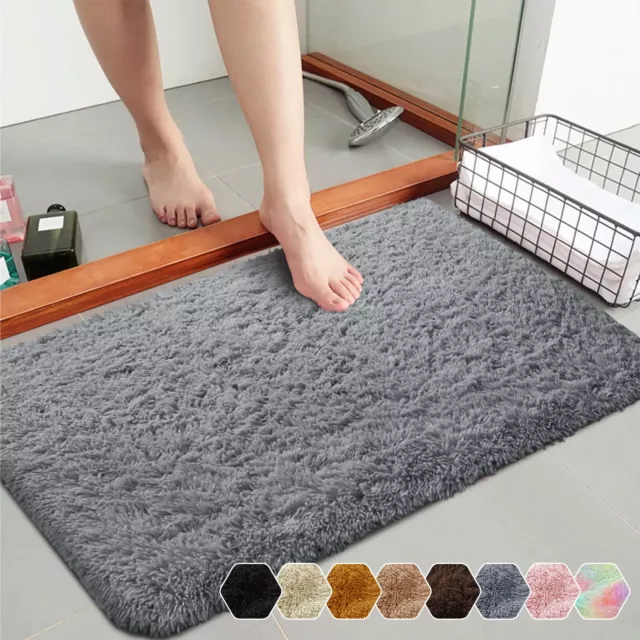 Non Slip Bath Mat Extra Large Bathroom Rugs Water Absorbent Toilet Pedestal Mats