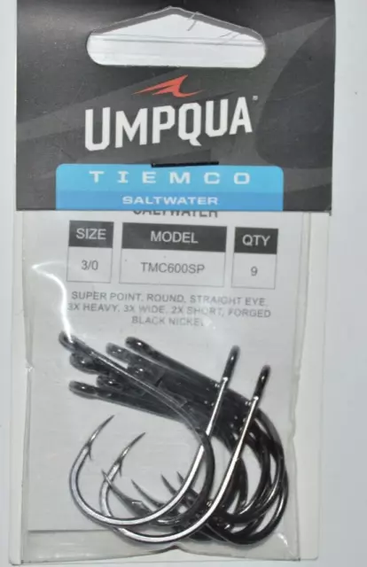 TIEMCO UMPQUA SALTWATER hooks size 3/0 tmc600sp fly tying hooks