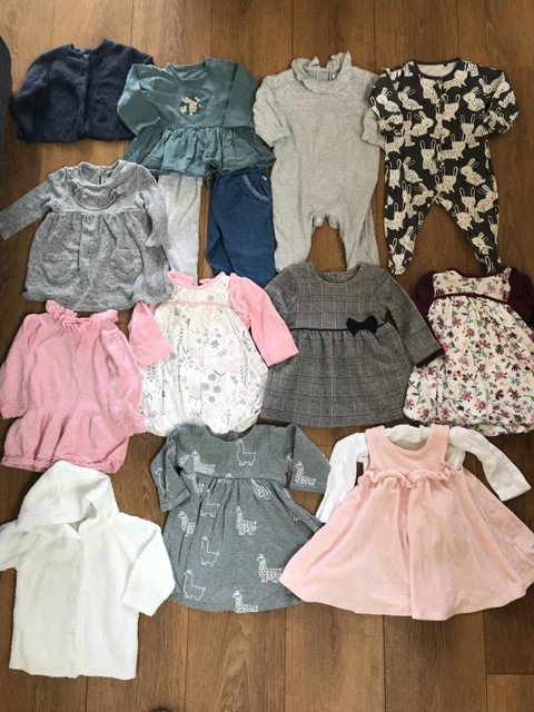 Baby Girls Clothes Bundle, Dresses, Leggings, Babygrows, 3-6 Months, Immaculate