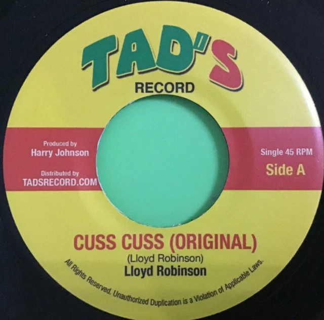 7” Lloyd Robinson / King Cannon Cuss Cuss TJGSE014 Trojan, Duke UK Vinyl /00080 7