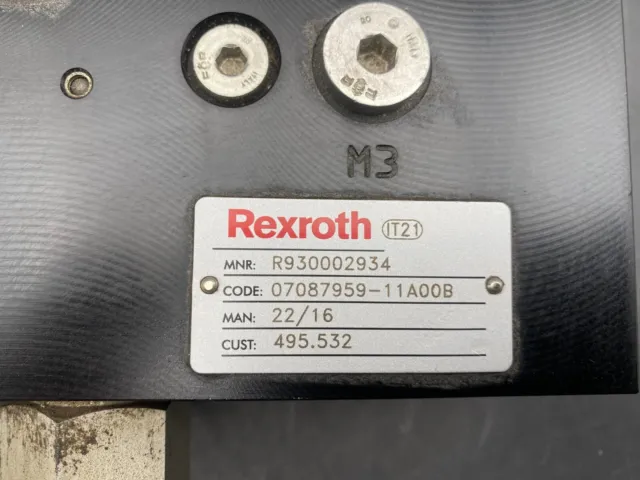 Rexroth R930002934 07087959-11A00B Valve 3