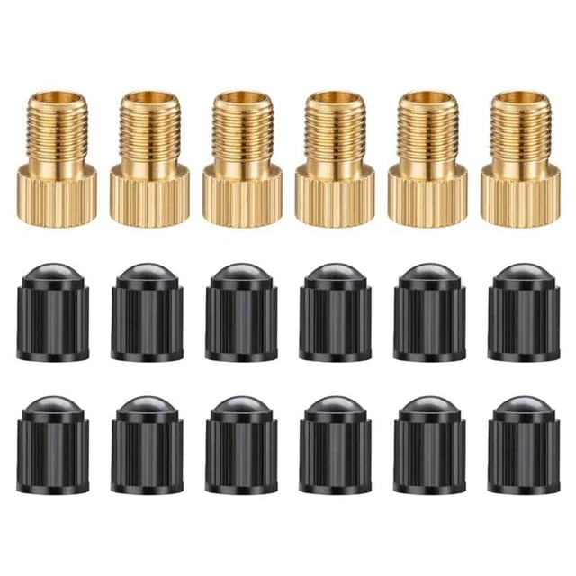 Kit 15 Adaptateurs Pour Pompe à Vélo - Conversion Presta/Schrader/Dunlop
