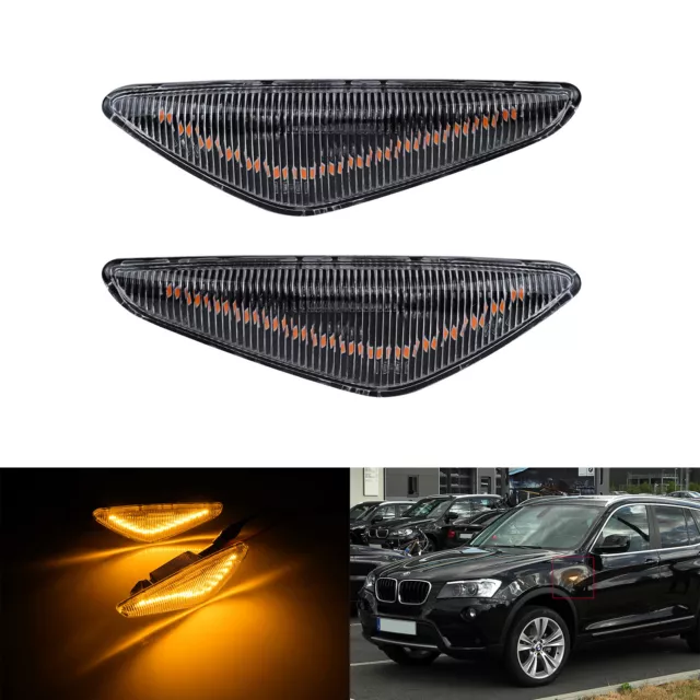 Ambre LED Clignotant Latéral Repetiteur Clair Pour BMW X3 F25 X5 E70 X6 E71 E72