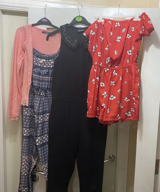 4 X Girls Summer Jumpsuit & Cardigan Bundle - Age 12 Years - Immaculate!