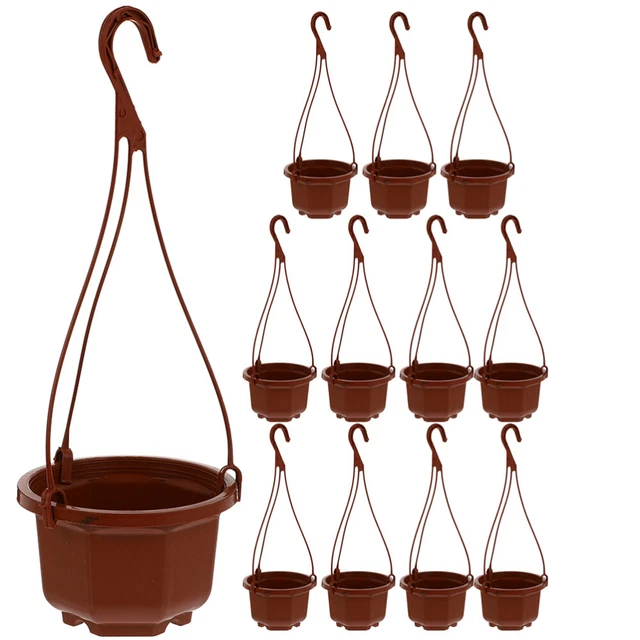 12x Blumentopf zum Aufhängen aus Kunststoff Sätze hängende Töpfe hängen