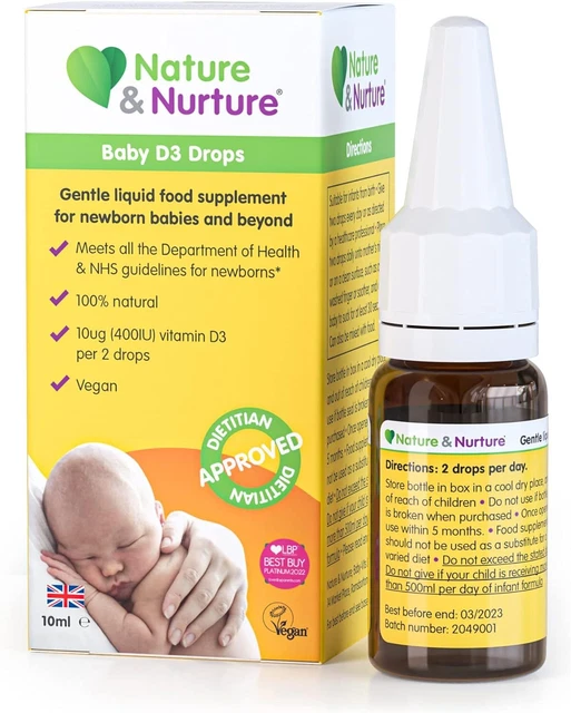 LIQUID SUNSHINE BABY D3 Drops Nature & Nurture Vitamin D £8.59