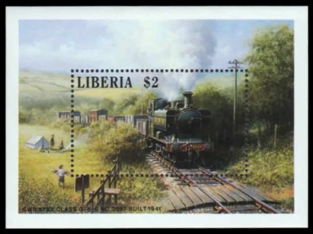 Liberia 1988 - Mi-Nr. Block 116 ** - MNH - Lokomotive / Locomotives
