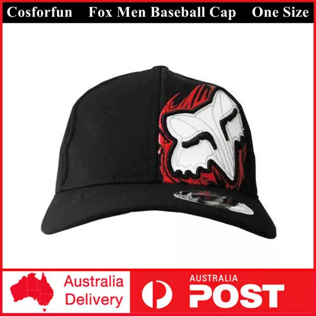 NWT Fox Men Baseball Cap Sport Cap/Hat One Size FlexFit Black Gift Casual Lid