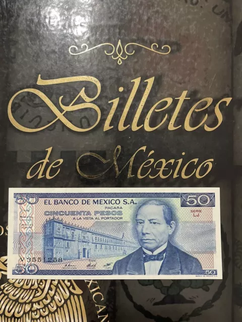 Billete de 50 pesos 1981, Benito Juárez, unc. Nuevo Años Serie Y Varían Ala Foto