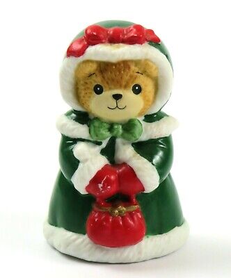 Lucy & Me Lucy Enesco Rigg Christmas Bear Holding Red Purse, 1987