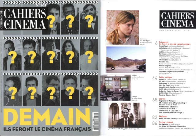 CAHIERS DU CINÉMA N°661 - Léa Seydoux/Virgil Vernier/Kitano... novembre
