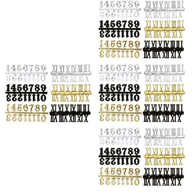 24 pz Orologio Digitale Kit Fai Da Te Orologio Sostituzione Numeri Orologio Numeri Romani Kit