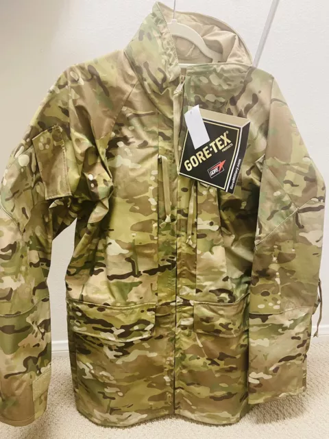 USAF Parka Apec Multicam Wet Weather Jacket OCP Small Long Gore-Tex with tags
