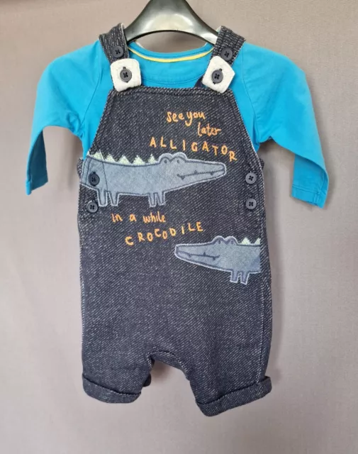 Baby Boys Clothes Bundle Age 3-6mths.Dungarees &t-shirt long sleeve.