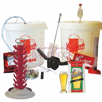 TAPPATRICE MALTO 23 LT KIT FERMENTAZIONE COOPERS PER BIRRA CON 2 CONTENITORI 
