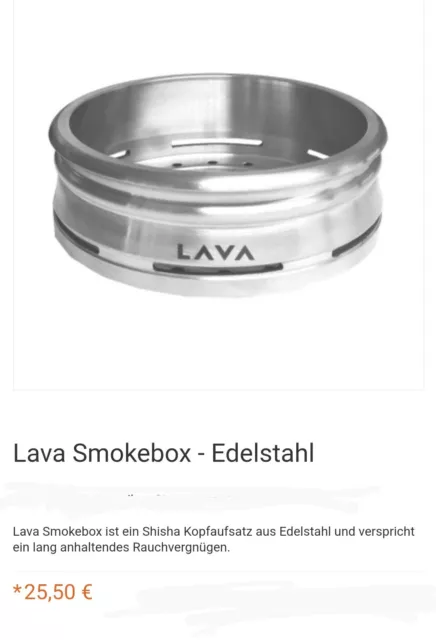 LAVA Shisha Smokebox Smoke Box Kamin Aufsatz Temperaturregulierung Manager