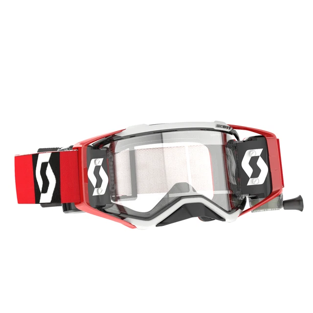 Occhiali da motocross Scott Prospect WFS ROSSO NERO obiettivo funzionante trasparente