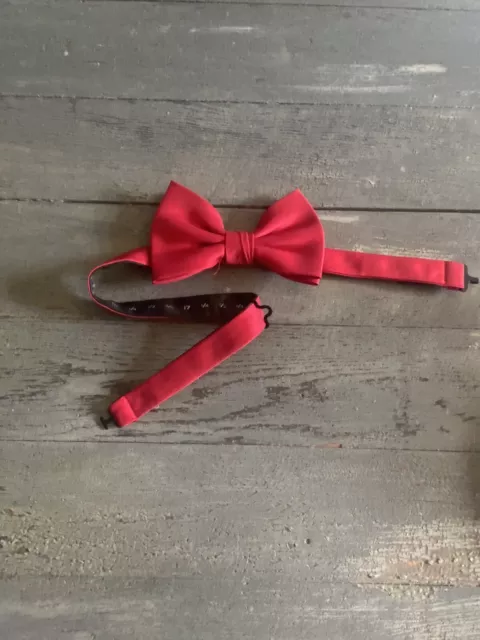 Red Satin Bow Tie Mens Adjustable Formal Bowtie Apt 9 Pre-tied