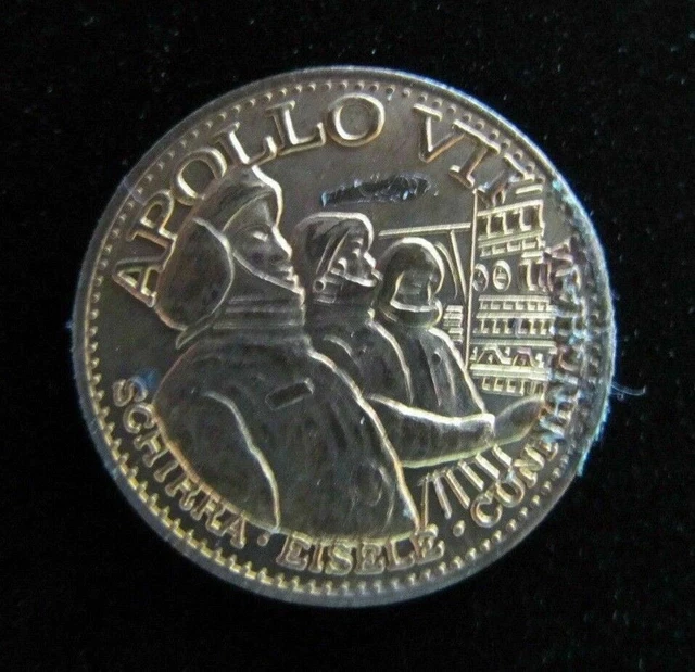 APOLLO VII 1968 Mission NASA Space Program Medallion Medal