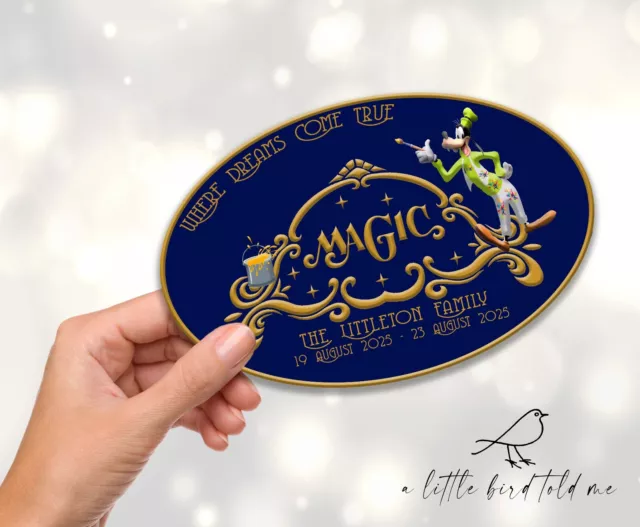 Disney Magic Cruise ship door magnet | personalised with date & name | Any ship