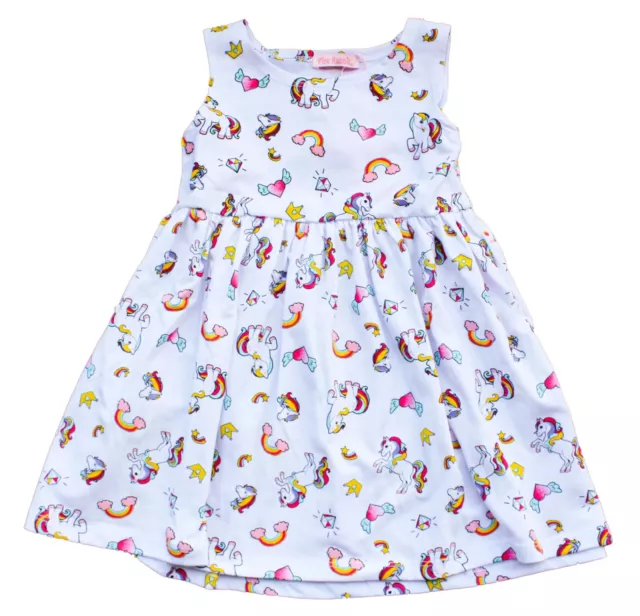 Vestito Prendisole Estate Bambina Stampa Mini Pony Taglie 4/12 Anni